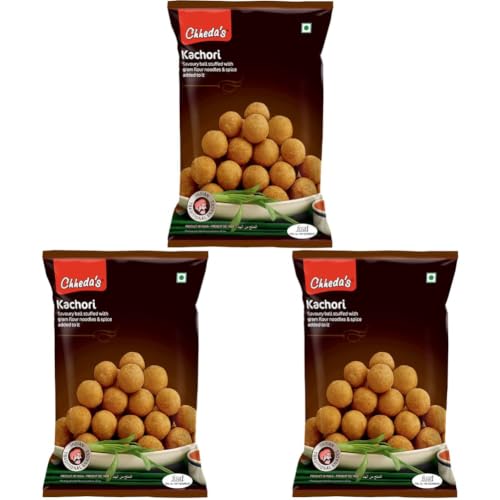 Image of Chheda's - Kachori - Crispy Spicy Snack - with Spicy Mixture Filling - 300 Gm Pack of 3