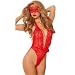 Women Sexy Lingerie Set Lace Deep V Underwear G String With Eyes Cover