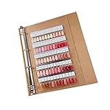 Test de couleur sans effort et précis avec livre d'échantillons d'ongles, avec pointes d'ongles amovibles équipées de clips pour des aperçus sans désordre des nuances de vernis à ongles sans application sur de vrais ongles