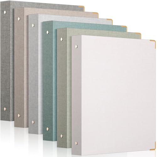 Fulmoon 6 Pcs Aesthetic 3 Ring Binders with Linen Cover 1 Inch Round Rings Binder with Inner Pocket 8.5 x 11 Binder Fits Letter Sized Durable for School Office and HomeDark Gray product thumbnail 13