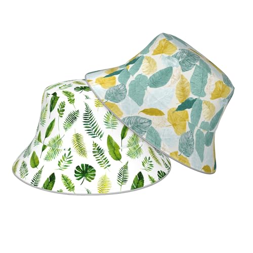 Image of Bucket Hat Double-Side-Wear Reversible Sun Hat Beach Travel Hiking for Women Men