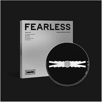 SOURCE MUSIC LE SSERAFIM - FEARLESS [Monochrome Bouquet ver.] 1st Mini Album+Extra Photocards Set, 141x141x9 mm