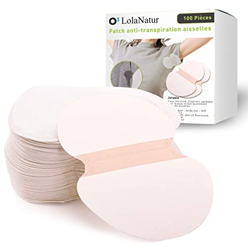Anti Transpirant Aisselles, 100 Patch anti transpiration pour une protection 24H – Protege Aisselles Transpiration, Coussinet anti-transpirant, anti-aureoles | Invisibles pour Homme et Femme (100 Fr)