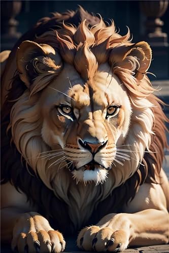 Peinture diamant artisanat lion 5D DIY le cadeau de loisirs créatifs idéal adultes