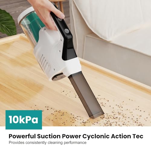 Image of Portable Wireless Vacuum Cleaner with Blower & Suction | 2 Modes | Handheld Lightweight for Car | Home | Office | Foldable Design (Blue Cyclone 2 Modes Suction 8K - 10,000pa)