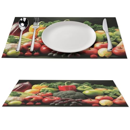 Sets de table en PVC imperméables lavables | Set de table antidérapant résistant chaleur