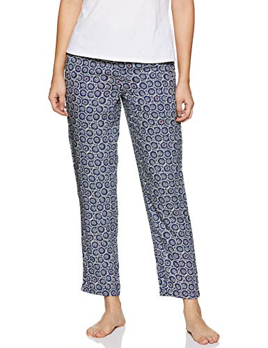 Image of Van Heusen Women's Printed Lounge Pants | Drawstrings & Side Pockets | Ultra Soft Fabric | Relaxed Fit | At home pyjamas | Everyday Comfort | Printed | Style 55306 | Available in Pack of 1 & 2