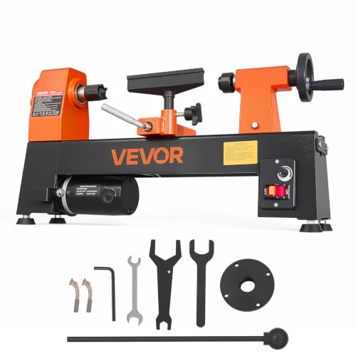 VEVOR 1/3 HP Mini Benchtop Wood Lathe