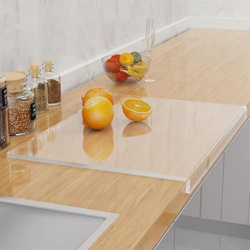 Tabla de Cortar de Acrílico con Borde para Encimera, 41,1 x 31,0 cm, Transparente, para Protección de Encimera y Preparación de Alimentos en Cocina miniatura 4