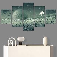 SIGNWIN 5 Panel Canvas Wall Art Modern Art Astronomy & Space Contemporary Cosmic Dramatic Mixed Media Multicolor for Home Decorations Ready to Hang - 60