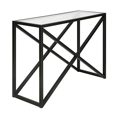 Image of Calix 42'' Wide Rectangular Console Table in Blackened Bronze