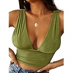 LYANER-Womens-Sexy-Deep-V-Neck-Slim-Fitted-Strap-Crop-Cami-Tank-Sleeveless-Top
