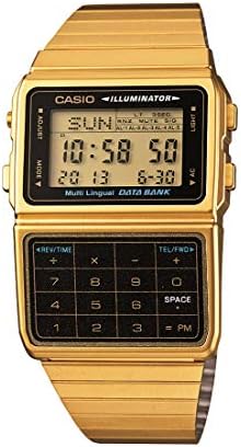 Casio Men's Silver Tone 25 Memory Calculator Databank Watch