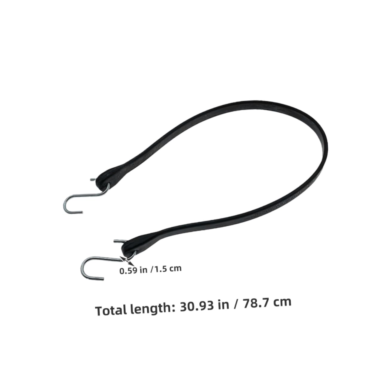 GLEAVI Double Hooks Tie Down Bungee Cord Rubber Bungee Cords with Metal Hooks for Tarp Straps Rvs