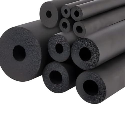 Zewnętrzna izolacja rur piankowych do ciepłej i zimnej wody - gumowe czarne osłony izolacyjne rozmiary rur ID 6-89 mm długość 2 m (48 mm x 20 mm) - zimowe rozwiązania ochronne