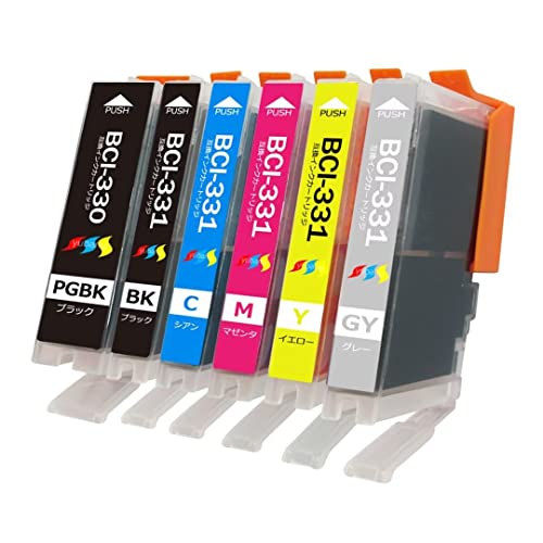 Amazon.co.jp: BCI-331 BCI-330/6MP 331 bk/c/m/y/gy +330 6色マルチ