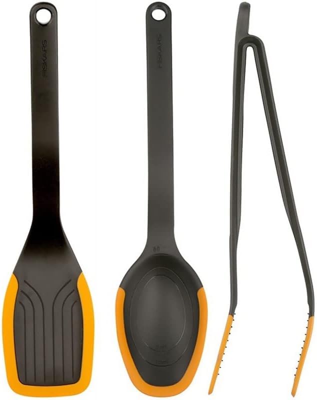Fiskars Starter-Set, 3-teilig, Küchenutensilien, Functional Form, Mehrzweckzange, 29 cm,...
