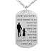 Dad Mom To my Daughter Dog Tag Pendant Necklace Military Jewelry Personalized Custom Dogtags Love Gift