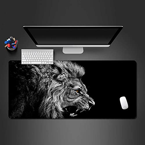 Tapis de souris XXL One Piece 3D lion gris 1000x500mm en caoutchouc