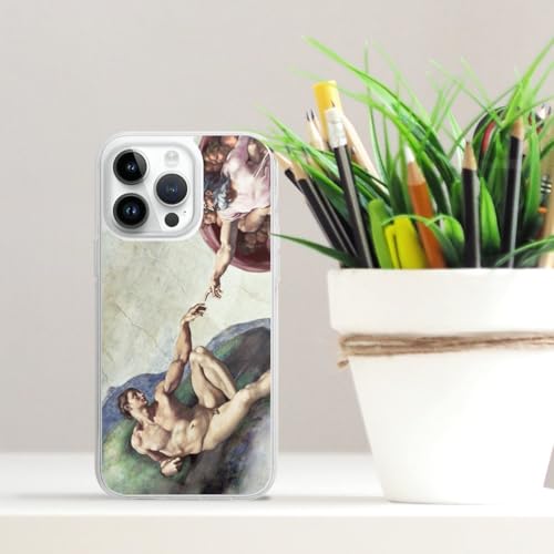 Coque en silicone pour iPhone 14 Pro Max Michel-Ange antichoc