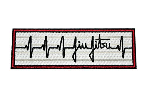 Jiu Jitsu Gi Patch BJJ HEARTBEAT PULSE Iron-on Jiu Jitsu Gift Christmas