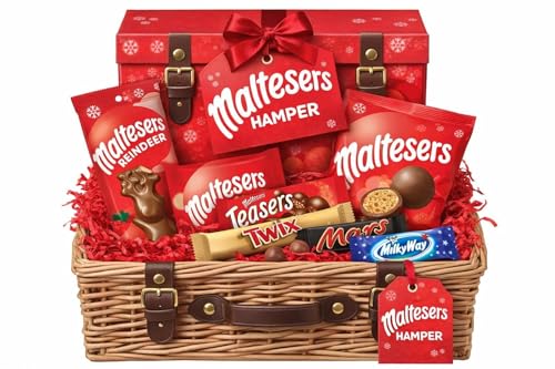 Maltesers & Friends Chocolate Large Hamper Gift Box Mars Milkyway Twix Birthday Wedding Party Basket Filler School Office Parties Bulk Xmas Fillers Santa Bundle Festive Chocolate Hamper 207g