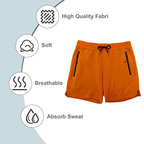 Image of PIDOGYM Men's 5 inch Gym Workout Shorts,Fitted Jogging Short Pants for Bodybuilding Running Training with Zipper Pockets