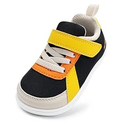 Black Yellow Wide Toddler Shoes