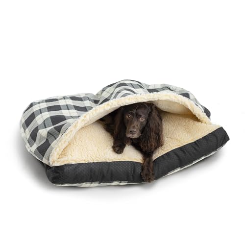 Image of Snoozer Rectangle Cozy Cave Dog Bed, Hooded Dog Bed, Barkley B Diamond (S)
