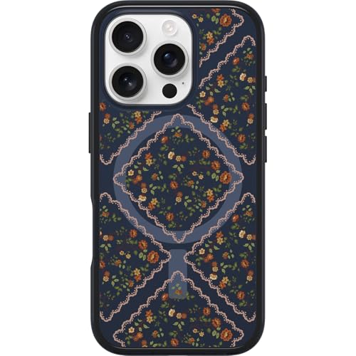 Image of OtterBox iPhone 16 Pro Symmetry Series Clear Case - Floral Romance Blue - Ultra-Thin, Sleek iPhone Case, Floral iPhone Case