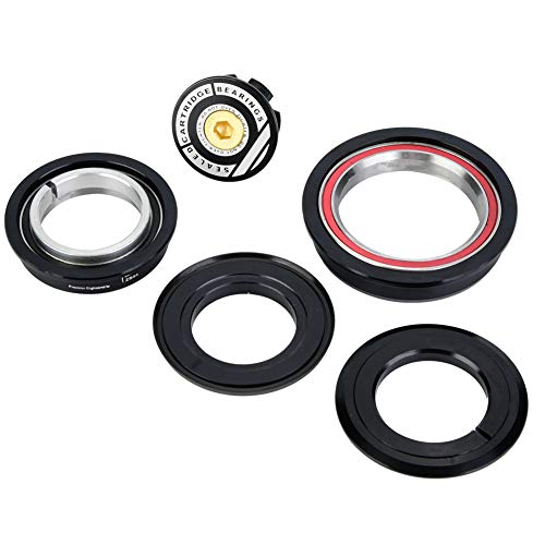 4456ST Mountainbike Headset - Konisches Steuerlager Schwarz, AL6061 T6 Material Für Optimale Lenkperformance