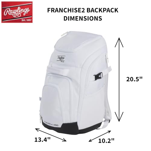 Sac à dos baseball Rawlings bleu marine pour équipement de sport - 3