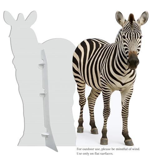 Image of Zebra 6FT Life Size Cardboard Cutout - A Fun Animal Standup for Photo Booths, Birthday Parties, and Events