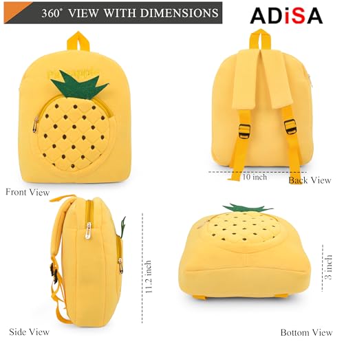 Image of ADISA Kids Backpack Toddler Bag Back Pack Plush Cartoon for Girls and Boys 1-5 Years