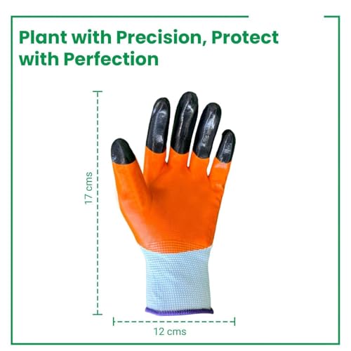Image of Ocean Mart Garden Gloves - Reusable, Durable & Comfortable Gloves for Gardening, Ideal for Home Use (1 Pair)