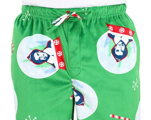 Briefly Stated Buddy the Elf Pj Pants for Men - Buddy the Elf Pajamas - Fleece Holiday Elf Pajama Pants for Adults, Green, Medium3