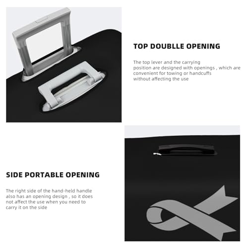 Travel Luggage Cover Vintage Brain Tumor Awareness Fashion Washable Baggage Suitcase Protector Fit For Luggage Large4