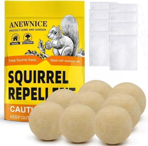 Squirrel Repellent Outdoor,Chipmunk Repellent, Mouse Repellent,Outdoor Mint Squirrels Repellent for Attic, Keep Squirrels Out of Garden/Car/Plant, Squirrel Deterrent -8 Pack