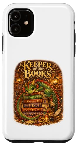 Keeper of the Books ���킢���h���S���t�@���^�W�[���C�u�����[���[�_�[�u�b�N �X�}�z�P�[�X iPhone 11 �p