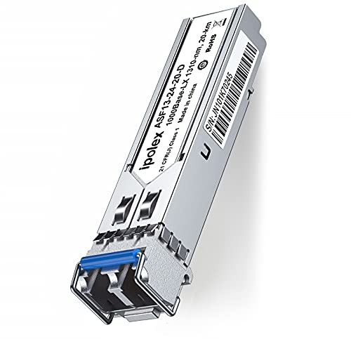 Image of ipolex 1.25G SFP Single Mode LC Transceiver, 1000Base LX Fiber SFP Module, 1310nm SMF, for Cisco GLC-LH-SMD, Ubiquiti UF-SM-1G, Meraki, TP-Link TL-SM311LS, and More