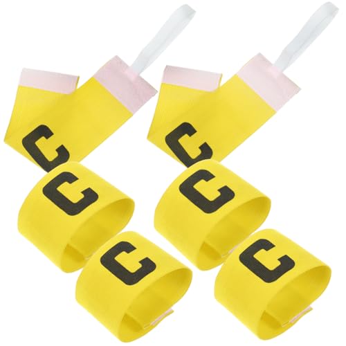 Kisangel 6pcs Portable Soccer Captain Armbands Durable Sports Arm Bands for Football Basketball Rugby Lightweight Easy to Carry for Team Leaders Outdoor Events