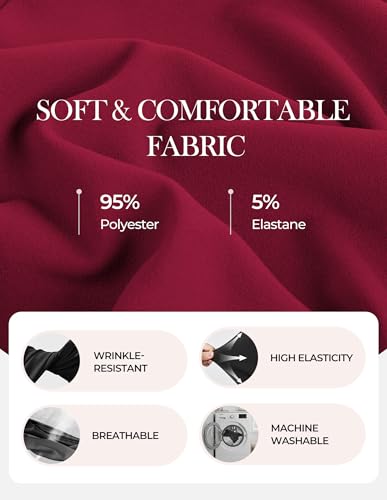 Image of GRACE KARIN Work Dresses for Women 2026,Midi Business Dress,3 /4 Sleeve Classy Fit and Flare Dress with Pocket