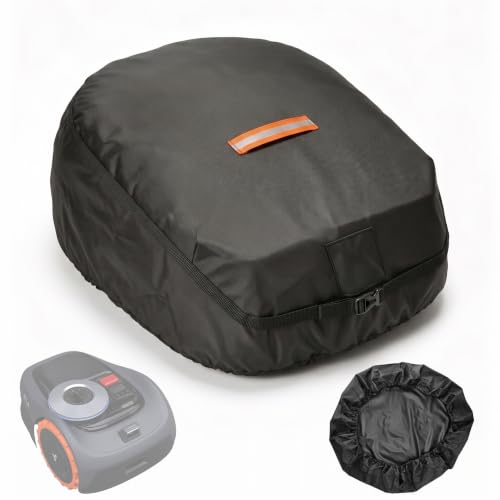 Blcovfnwsek Robot Lawn Mower Cover Waterproof 420D Outdoor Robotic Mower Cover, Black - 32x24x17 Inches