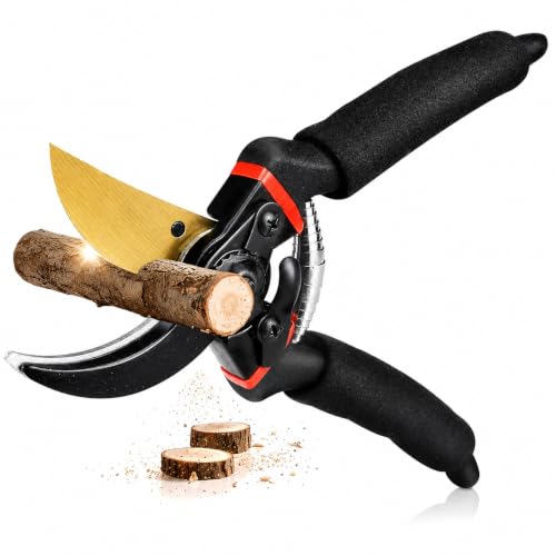 Image of Mozarto Heavy Duty Gardening Scissor /Plant Cutter For Garden /Branch Cutter For Plants /Flower Cutter /Pruners For Plants /Wood Branch Trimmer /Secateurs /Pruning Shears Blade (Black)
