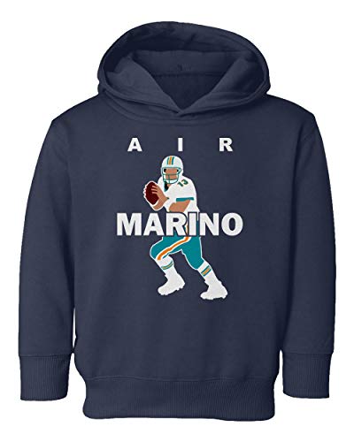 Baku Apparel Miami AIR Marino Football Little Kids Girls Boys Toddler Hooded Sweatshirt (Navy, 2T)