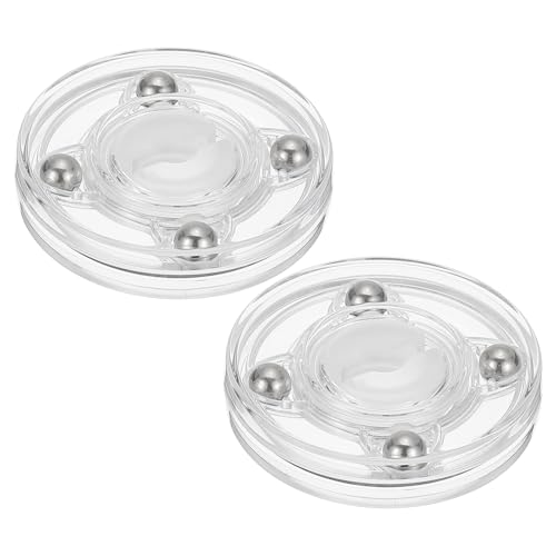 PATIKIL 2 Pesante Rotante Girevole Supporto con Acciaio Sfere Cuscinetti 2pz 360° Rotazione Giradischi Lazy Susan Base per Grande Schermo TV Computer Monitor Cancella