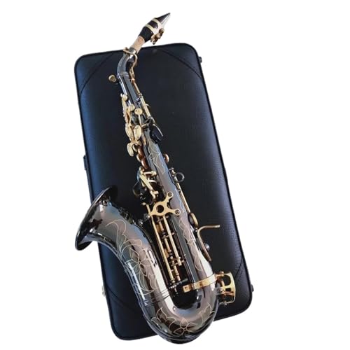 黒楽器ゴールデンキー湾曲したソプラノサックスマウスピース Bb チューン 初心者サックス
