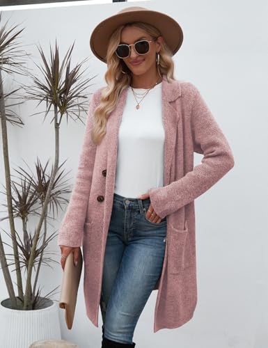 Image of CiCiBird Women Fall Long Cardigan Sweater Trendy Knit Jacket Coat Dressy Blazer Coatigan