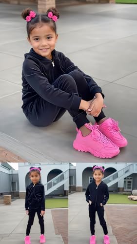 Image of Toddler Girls Boy Clothes Set Fleece Hooded Outfits Casual Sweatsuits Kids Jogger Tracksuits 6M-12Y