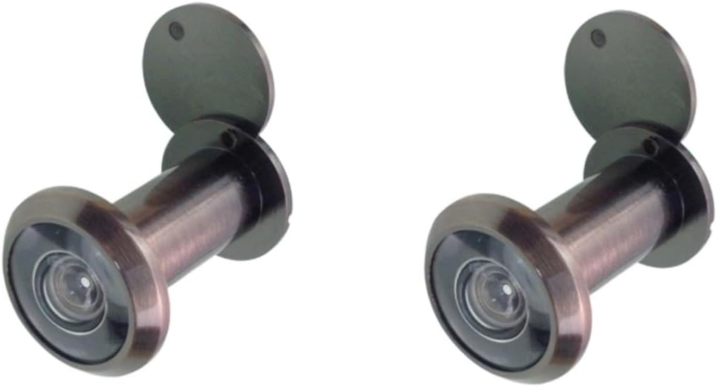 OSALADI 2pcs Ring Peephole Cam Door Viewer Large Viewing Angle Pinhole Security Door Hole for Apartment